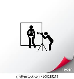 Man Photoshooting Model Icon