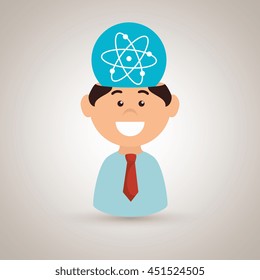 man physics idea isolated icon design, vector illustration  graphic 