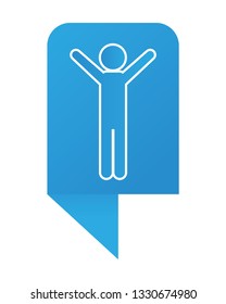 man pictogram cartoon