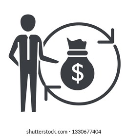 man pictogram cartoon