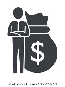 man pictogram cartoon