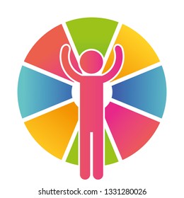man pictogram cartoon
