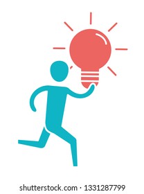man pictogram cartoon