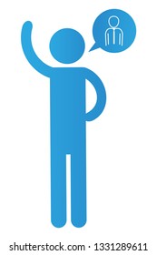 man pictogram cartoon