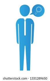 man pictogram cartoon