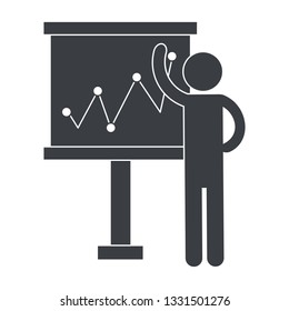 man pictogram cartoon