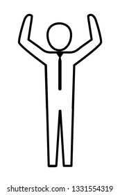 man pictogram cartoon
