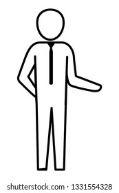 man pictogram cartoon