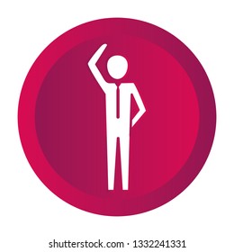 man pictogram cartoon