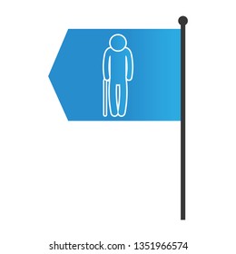 man pictogram cartoon