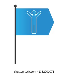 man pictogram cartoon
