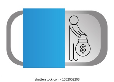 man pictogram cartoon