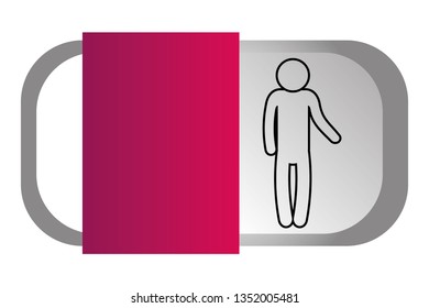 man pictogram cartoon