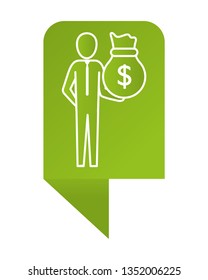 man pictogram cartoon