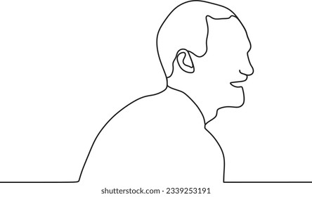 the man in the picture smiled sideways