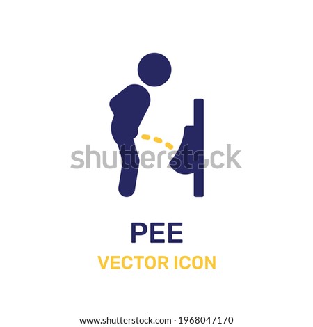 Man piddle piss urinating icon