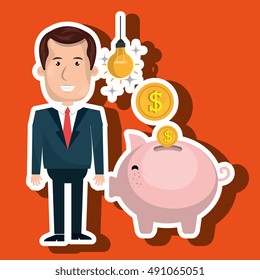man piggy coin idea