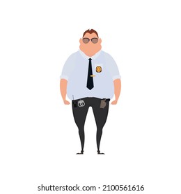 Man with pilot uniform vector illustration in flat color design.Vector on white background.