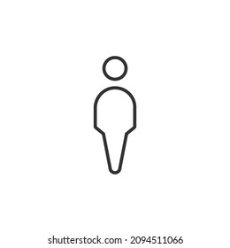 man pin sign editable stroke icon, general icon 