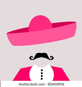 man in pink suit and sombrero