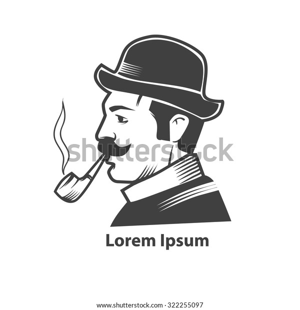 Man Pipe Logo Pipe Club Simple Stock Vector (Royalty Free) 322255097 ...