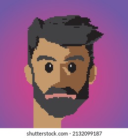 MAN PIXEL ART NFT ART COLLECTION TEMPLATES VECTOR