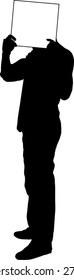 Man with placard