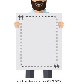 Man with placard