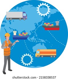 A man planning sea shipping
