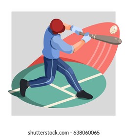 man play baseball illustration