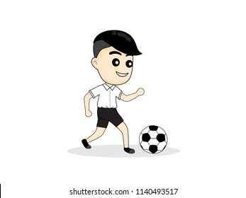Man play football