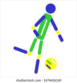 Man play football color icon