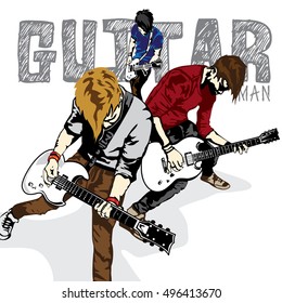 man play guitar