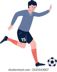 Man play soccer. Sport game match player