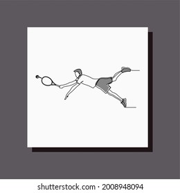 man play tennis oneline continuous