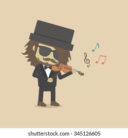 man play violin, classic style