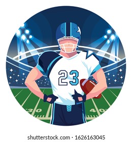 man player american football , sportsman with uniform vector illustration design
