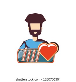 man player video game with life bar