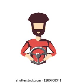 man player video game with wheel