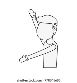 Man playing baseball cartoon