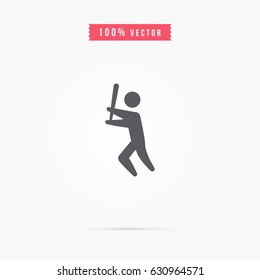 man playing baseball icon