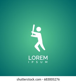 man playing baseball icon