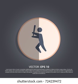 man playing baseball icon