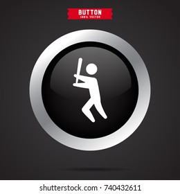 man playing baseball icon