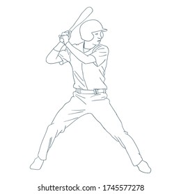 hembra jugando con el contorno de béisbol ilustración de vector deportivo 