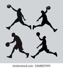 man playing basketball vactor design
