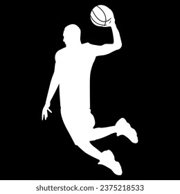 a man playing basketball vector file