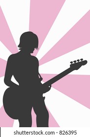 A man playing bass