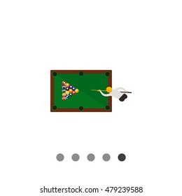Man Playing Billiard Game Icon