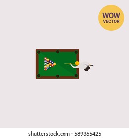 Man Playing Billiard Game Icon